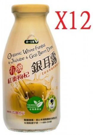 統一有機紅棗枸杞銀耳露(12瓶)