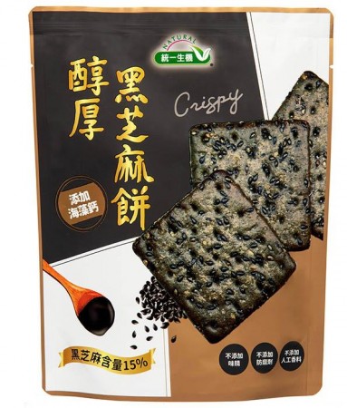 【統一生機】醇厚黑芝麻餅(108公克/袋) 養生零食