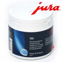 JURA咖啡機雙效清潔錠(清潔片) 100片/罐 (原廠公司貨)